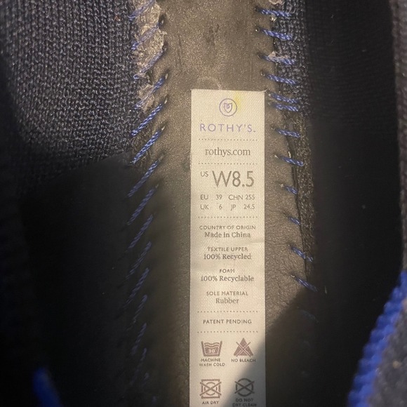 Rothy's The Loafer Navy Blue 8.5 Classic casual comfort minimalist coastal - Picture 6 of 6